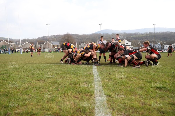210326 - Abercrave v Dowlais - WRU Division One Semi Final - Scrum