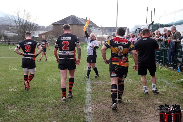 210326 - Abercrave v Dowlais - WRU Division One Semi Final - Hookers on the touch line