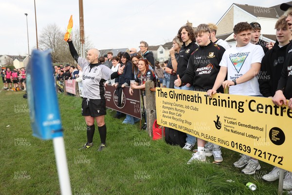 210326 - Abercrave v Dowlais - WRU Division One Semi Final - Lineman with fans