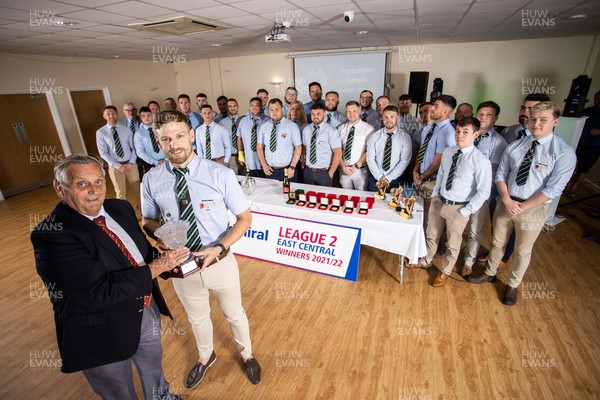 030622 - Abercwmboi League Presentation - Admiral Division 2 East Central - Captain David Barry with WRU�s Ray Wilton