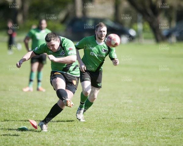 270413 - Abergele v Denbigh, SWALEC League 2 North -Abergele (green) take on Denbigh RFC in the Swalec League 2 North 