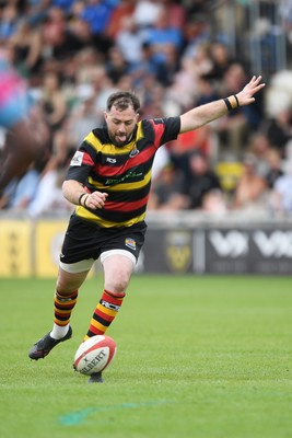 110525 - Aberteifi RFC v Newport Saracens - Mens Division 3 Cup Final - Shaun Leonard of Aberteifi kicks a penalty