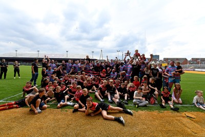 110525 - Aberteifi RFC v Newport Saracens - Mens Division 3 Cup Final - Newport Saracens celebrate lifting the trophy at full time