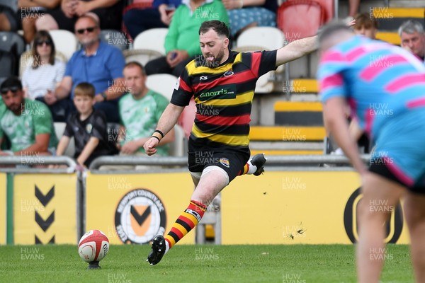 110525 - Aberteifi RFC v Newport Saracens - Mens Division 3 Cup Final - Shaun Leonard of Aberteifi kicks a penalty