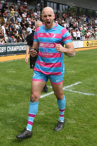 110525 - Aberteifi RFC v Newport Saracens - Mens Division 3 Cup Final - Sam Bevan of Newport Saracens celebrates the win at full time