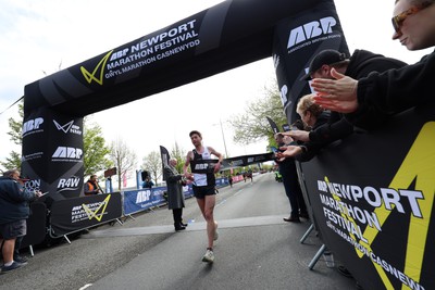 280424 - ABP Newport Marathon Festival - Dan Osbourne-Nash comes home to win the ABP Newport Marathon 