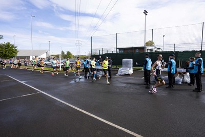 280424 - ABP Newport Marathon - Newport International Sports Village - Water station