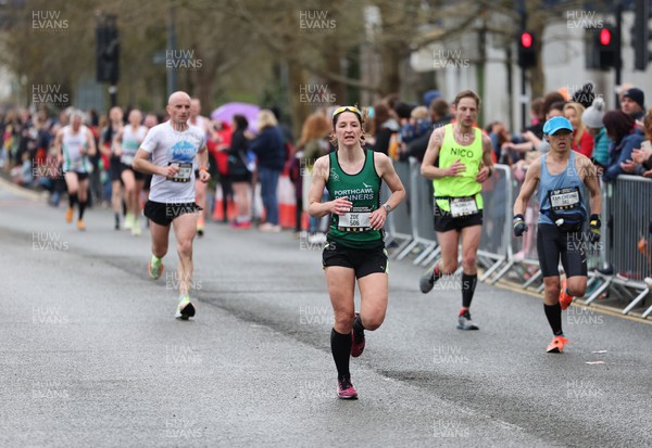160423 - ABP Newport Wales Marathon & 10K - Runners cross the line at the end of the marathon