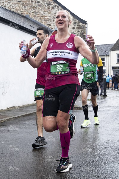 160423 - ABP Newport Wales Marathon and 10K - Runners pass through Magor 