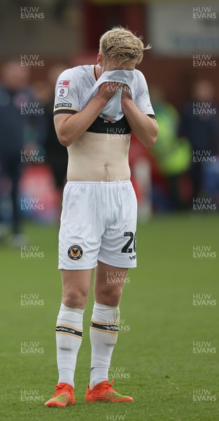 050823 - Accrington Stanley v Newport County - Sky Bet League 2 - Harry Charsley of Newport County reaction at the end of the match