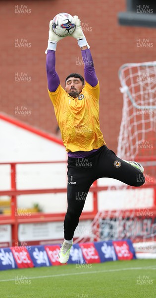 050823 - Accrington Stanley v Newport County - Sky Bet League 2 - Goalkeeper Nick Towsend of Newport County