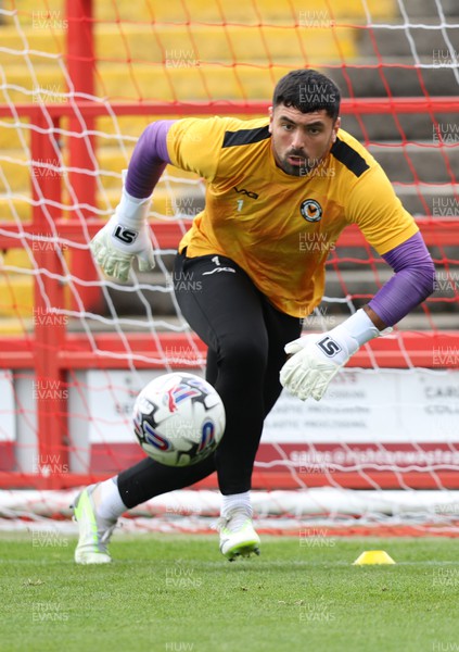 050823 - Accrington Stanley v Newport County - Sky Bet League 2 - Warm up Goalkeeper Nick Towsend of Newport County