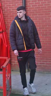 110325 - Accrington Stanley v Newport County - Sky Bet League 2 - Joe Thomas of Newport arrives at the ground