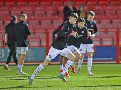 110325 - Accrington Stanley v Newport County - Sky Bet League 2 - Team warm up before the match