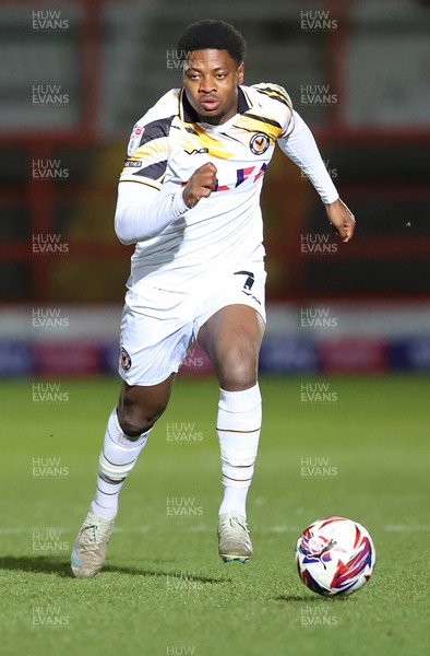 110325 - Accrington Stanley v Newport County - Sky Bet League 2 - Bobby Kamwa of Newport