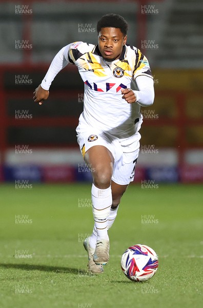 110325 - Accrington Stanley v Newport County - Sky Bet League 2 - Bobby Kamwa of Newport