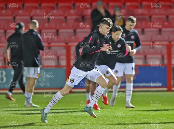 110325 - Accrington Stanley v Newport County - Sky Bet League 2 - Team warm up before the match