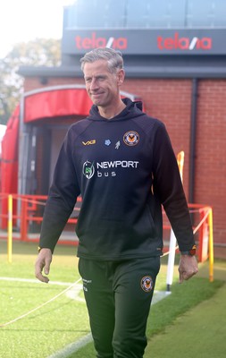 111025 - Accrington Stanley v Newport County - Sky Bet League 2 - Newport manager David Hughes