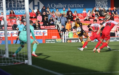 111025 - Accrington Stanley v Newport County - Sky Bet League 2 - Bobby Kamwa of Newport scores the 1st goal