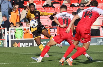111025 - Accrington Stanley v Newport County - Sky Bet League 2 - Bobby Kamwa of Newport scores the 1st goal