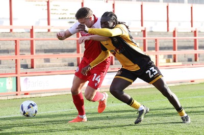 111025 - Accrington Stanley v Newport County - Sky Bet League 2 - Michael Reindorf of Newport and Ben Ward of Accrington