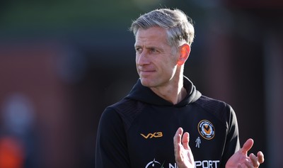111025 - Accrington Stanley v Newport County - Sky Bet League 2 - Newport manager David Hughes  at the end of the match