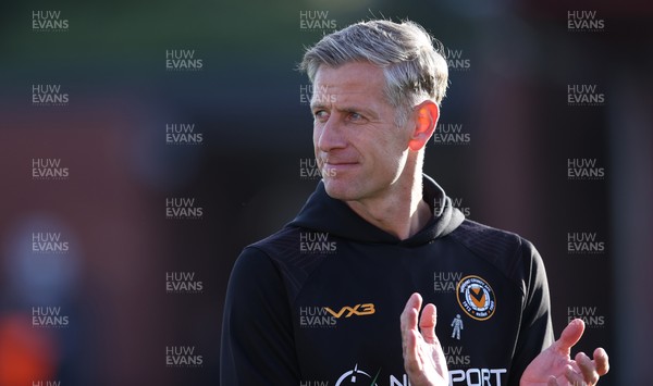 111025 - Accrington Stanley v Newport County - Sky Bet League 2 - Newport manager David Hughes  at the end of the match