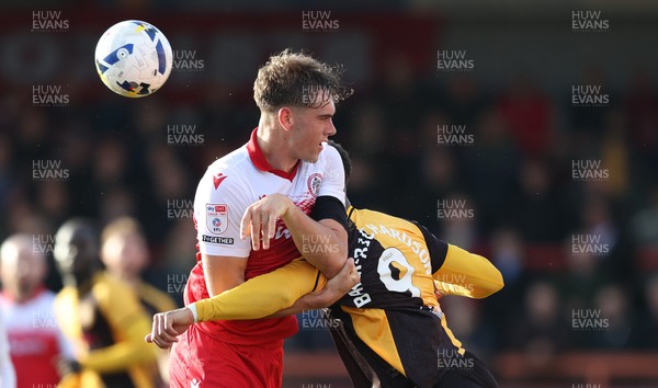 111025 - Accrington Stanley v Newport County - Sky Bet League 2 - Courtney Baker-Richardson of Newport and Josh Smith of Accrington