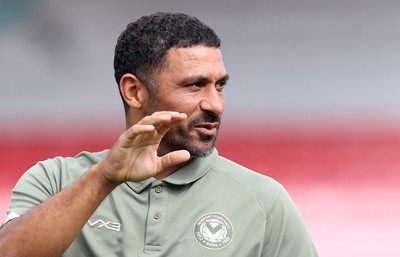 190926 - Accrington Stanley v Newport County - Sky Bet League 2 - Manager Hayden Mullins of Newport