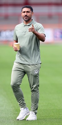 190926 - Accrington Stanley v Newport County - Sky Bet League 2 - Manager Hayden Mullins of Newport