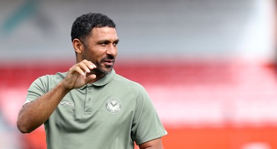 190926 - Accrington Stanley v Newport County - Sky Bet League 2 - Manager Hayden Mullins of Newport