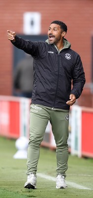 190926 - Accrington Stanley v Newport County - Sky Bet League 2 - Hayden Mullins manager of Newport County directs his players in the 2nd half
