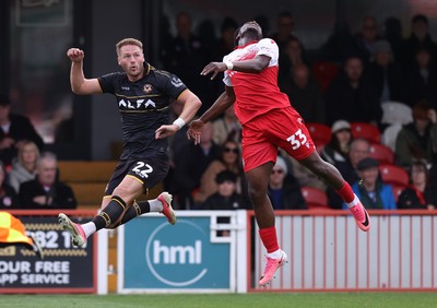 190926 - Accrington Stanley v Newport County - Sky Bet League 2 - Cameron Norman of Newport and David Tutonda of Accrington