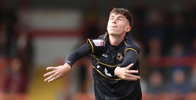 190926 - Accrington Stanley v Newport County - Sky Bet League 2 - Joe Thomas of Newport