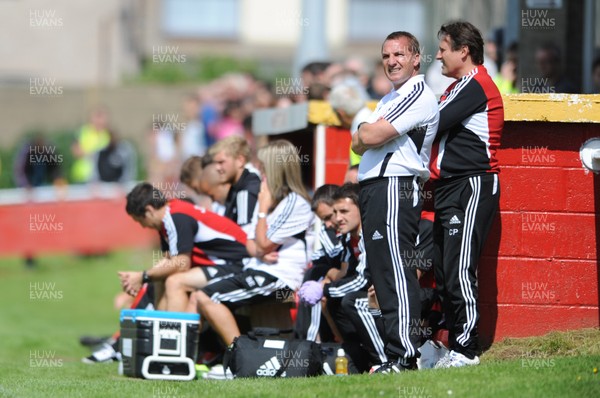 23.07.11 - Afan Lido v Swansea City - Preseason Friendly - Swansea City manager Brendan Rodgers looks on. 