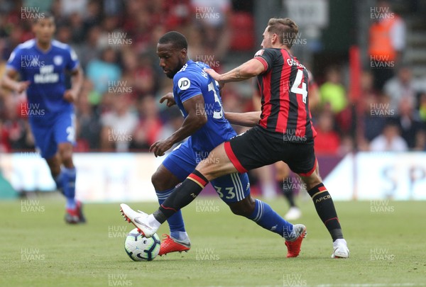 110818 - AFC Bournemouth v Cardiff City, Premier League - Junior Hoilett of Cardiff City takes on Dan Gosling of Bournemouth