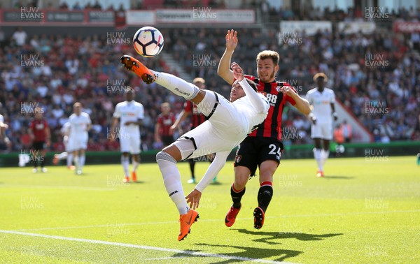 050518 - AFC Bournemouth v Swansea City - Premier League - Martin Olsson of Swansea kicks the ball overhead