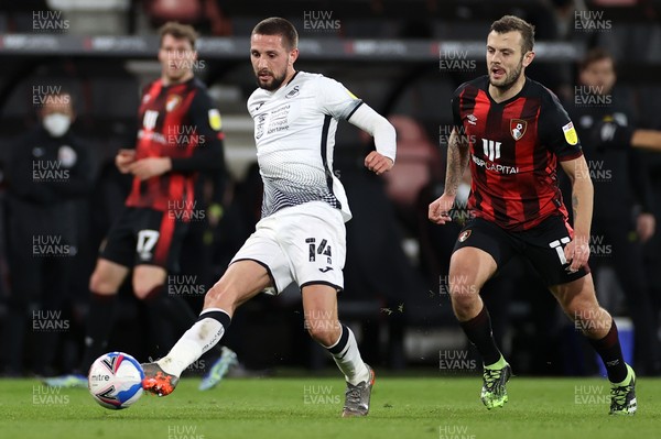 160321 - AFC Bournemouth v Swansea City - SkyBet Championship - Conor Hourihane of Swansea City