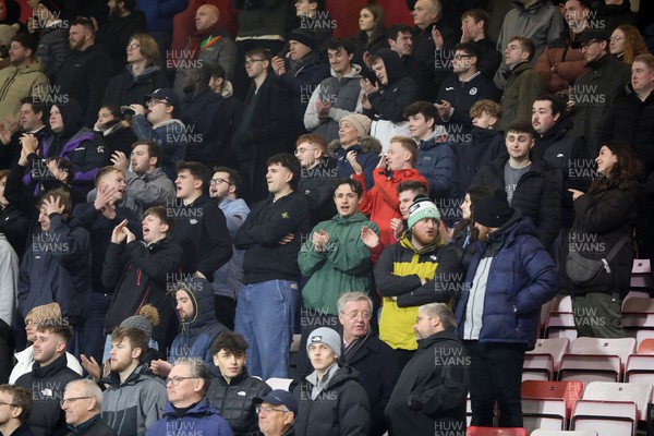 250124 - AFC Bournemouth v Swansea City - FA Cup Fourth Round - Swansea fans