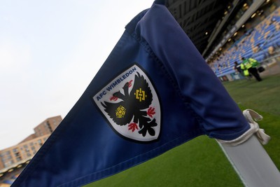 190825 - AFC Wimbledon v Cardiff City - Sky Bet League 1 - Wimbledon Corner Flag