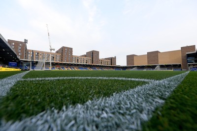 190825 - AFC Wimbledon v Cardiff City - Sky Bet League 1 - A general view of the Cherry Red Records Stadium ahead of the match