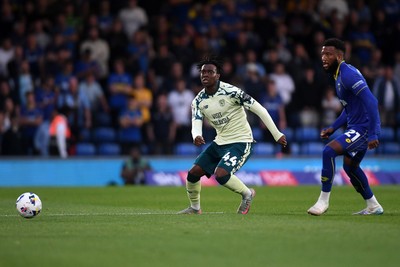 190825 - AFC Wimbledon v Cardiff City - Sky Bet League 1 - Ronan Kpakio of Cardiff City