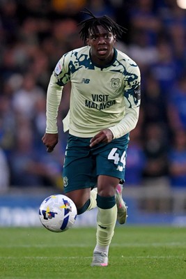 190825 - AFC Wimbledon v Cardiff City - Sky Bet League 1 - Ronan Kpakio of Cardiff City