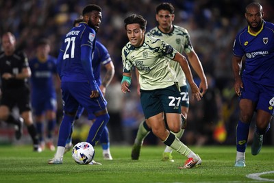 190825 - AFC Wimbledon v Cardiff City - Sky Bet League 1 - Joel Colwill of Cardiff City