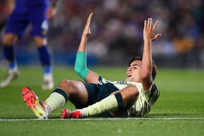 190825 - AFC Wimbledon v Cardiff City - Sky Bet League 1 - Joel Colwill of Cardiff City appeals after being tackled
