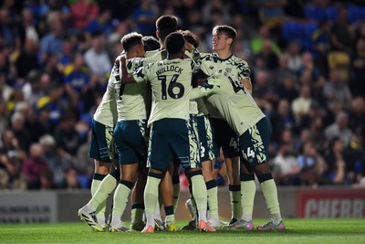 190825 - AFC Wimbledon v Cardiff City - Sky Bet League 1 - David Turnbull of Cardiff City celebrates scoring a late goal to win the match