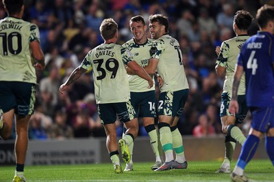 190825 - AFC Wimbledon v Cardiff City - Sky Bet League 1 - David Turnbull of Cardiff City celebrates scoring a late goal to win the match