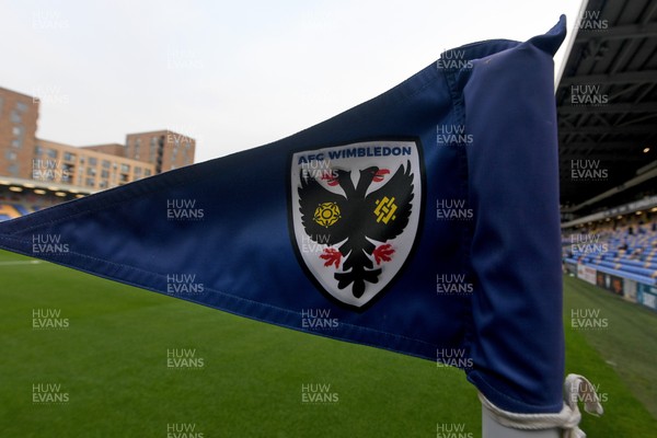 190825 - AFC Wimbledon v Cardiff City - Sky Bet League 1 - Wimbledon Corner Flag