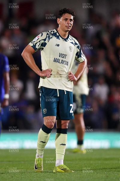 190825 - AFC Wimbledon v Cardiff City - Sky Bet League 1 - Yousef Salech of Cardiff City