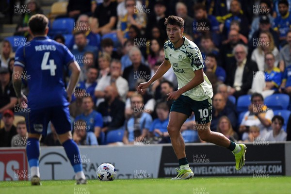 190825 - AFC Wimbledon v Cardiff City - Sky Bet League 1 - Rubin Colwill of Cardiff City